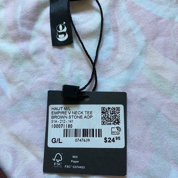 Empire V Neck Top - Garage - Brand New with Tag - Size L - Picture 2 of 3